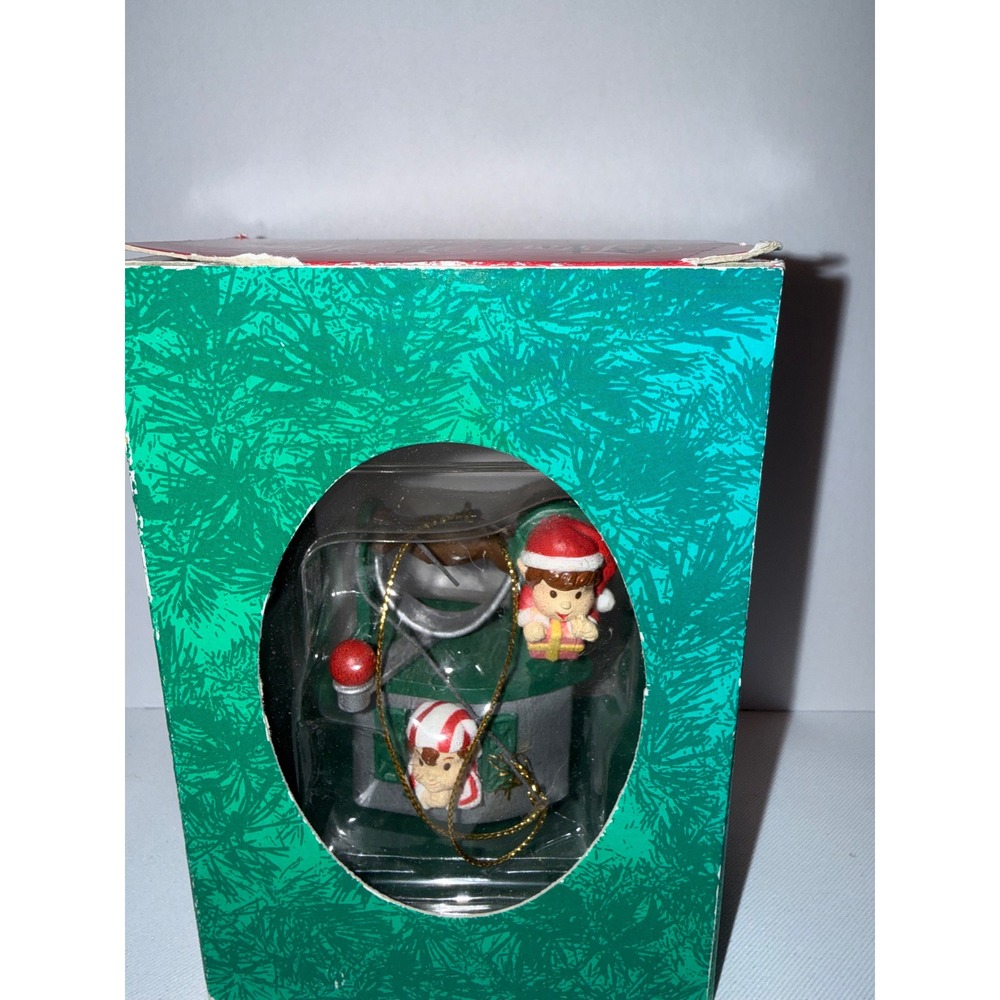 Vintage 1993‎ Trim A Home Tree Charm Collectible Christmas Ornament Elves Boxed